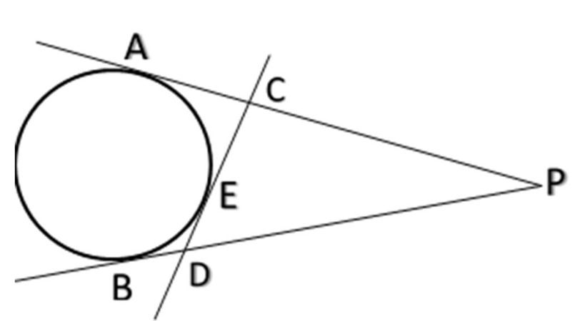 From an external point P, two tangents, PA and PB are drawn CBSE 10th board Sample paper 2023 