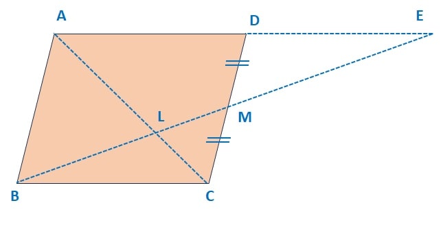 Through the mid-point M Triangles CBSE 10th Board