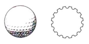 A golf ball is spherical with about 300 - 500 dimples that help 10th class surface area volume important questions