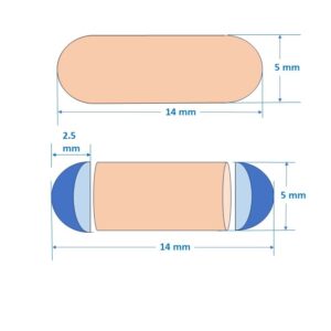 A medicine capsule is in the shape of a cylinder