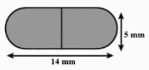 A medicine capsule is in the shape of a cylinder