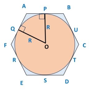 If a hexagon ABCDEF circumscribes a circle, prove that AB + CD + EF = BC + DE + FA.
