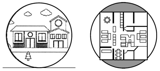 A farmer has a circular piece of land. He wishes to construct his house in the form of largest possible square