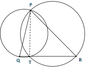 If circles are drawn taking two sides of a triangle as diameters, prove that the point of intersection of these circles lies on the third side.