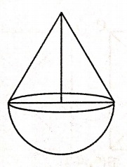 A toy is in the form of a cone mounted on a hemisphere of radius 7 cm. The total height of the toy is 31 cm. Find the total surface area of the toy.
