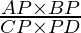 \frac{AP \times BP}{CP \times PD}