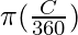 \pi (\frac{C}{360})