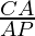 \frac{CA}{AP}