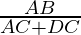 \frac{AB}{AC + DC}