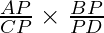 \frac{AP}{CP} \times\frac{BP}{PD}