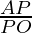 \frac{AP}{PO}