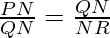 \frac{PN}{QN} = \frac{QN}{NR}