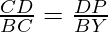 \frac{CD}{BC} = \frac{DP}{BY}