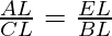 \frac{AL}{CL} = \frac{EL}{BL}