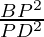 \frac{BP^2}{PD^2}