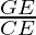 \frac{GE}{CE}