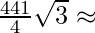 \frac{441}{4} \sqrt{3} \approx